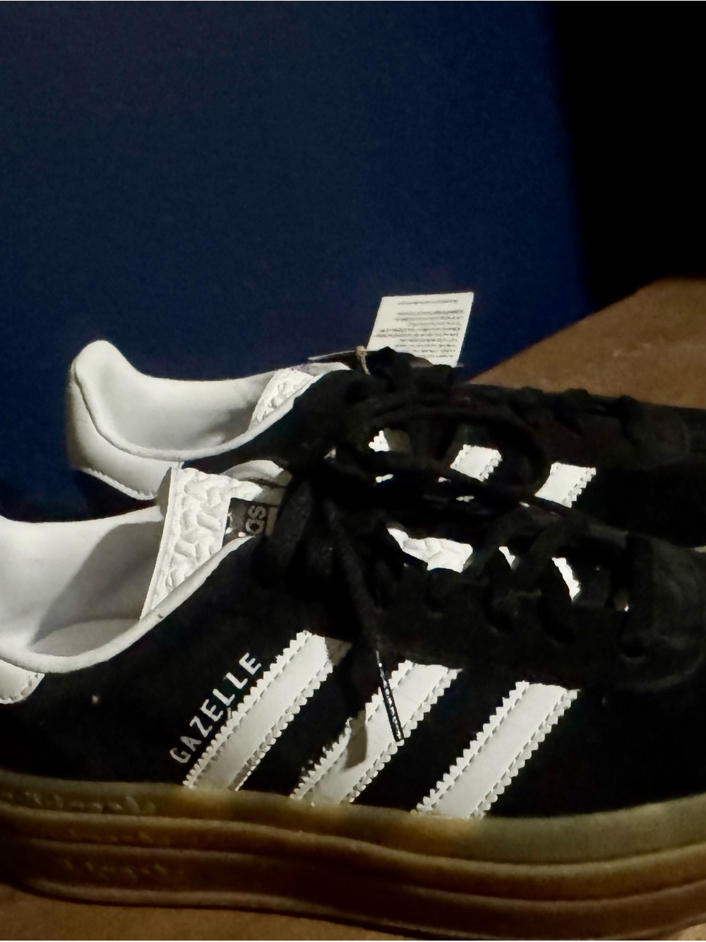 adidas Gazelle Menโs Black with White Stripes Sneaker
